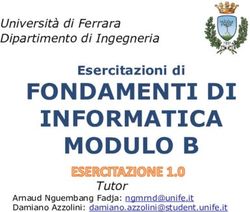FONDAMENTI DI INFORMATICA MODULO B - Esercitazioni di Universit&agrave; di Ferrara Dipartimento di Ingegneria - Universit&agrave; degli ...