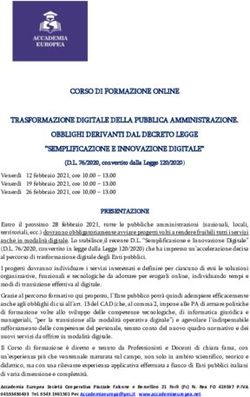 CORSO DI FORMAZIONE ONLINE TRASFORMAZIONE DIGITALE DELLA PUBBLICA AMMINISTRAZIONE. OBBLIGHI DERIVANTI DAL DECRETO LEGGE "SEMPLIFICAZIONE E ...
