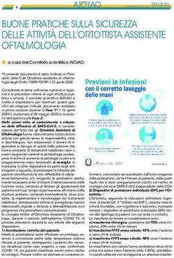 BUONE PRATICHE SULLA SICUREZZA DELLE ATTIVITÀ DELL'ORTOTTISTA ASSISTENTE OFTALMOLOGIA