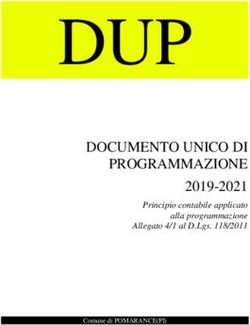 DUP DOCUMENTO UNICO DI PROGRAMMAZIONE - 2019-2021 Principio contabile applicato alla programmazione Allegato 4/1 al D.Lgs. 118/2011