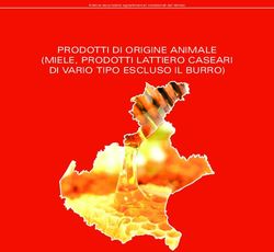 PRODOTTI DI ORIGINE ANIMALE (MIELE, PRODOTTI LATTIERO CASEARI DI VARIO TIPO ESCLUSO IL BURRO)