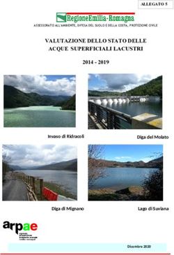 VALUTAZIONE DELLO STATO DELLE ACQUE SUPERFICIALI LACUSTRI 2014 - 2019 Invaso di Ridracoli