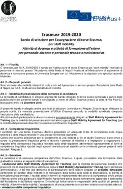 Erasmus+ 2019-2020 Bando di selezione per l'assegnazione di borse Erasmus per staff mobility - Accademia della Moda
