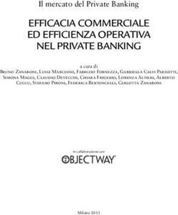 EFFICACIA COMMERCIALE ED EFFICIENZA OPERATIVA NEL PRIVATE BANKING