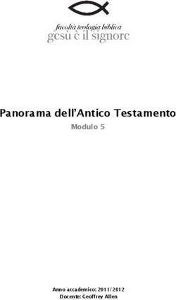 Panorama dell'Antico Testamento - Modulo 5 - Anno accademico: 2011/2012 Docente: Geoffrey Allen