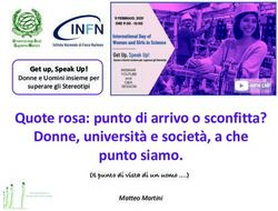 Quote rosa: punto di arrivo o sconfitta? Donne, università e società, a che punto siamo - Get up, Speak Up! - INFN-LNF Educational