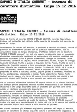 SAPORI D'ITALIA GOURMET - Assenza di carattere distintivo. Euipo 15.12.2016
