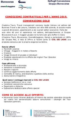 CONDIZIONI CONTRATTUALI PER L'ANNO 2019. CONVENZIONE GOLD