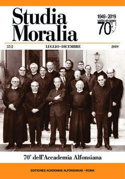 Studia Moralia - 70 dell'Accademia Alfonsiana - LUGLIO -DICEMBRE