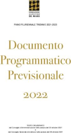 Documento Programmatico Previsionale 2022 - PIANO PLURIENNALE TRIENNIO 2021-2023 - TESTO DELIBERATO - Fondazione De Mari