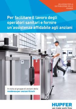 Per facilitare il lavoro degli operatori sanitari e fornire un'assistenza affidabile agli anziani - SOLUZIONI PER LA DISTRIBUZIONE DELLE VIVANDE