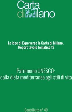 Patrimonio UNESCO: dalla dieta mediterranea agli stili di vita - Le idee di Expo verso la Carta di Milano, Report tavolo tematico 13 - Contributo ...