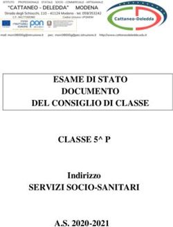 ESAME DI STATO DOCUMENTO DEL CONSIGLIO DI CLASSE CLASSE 5 P SERVIZI SOCIO-SANITARI A.S. 2020-2021 - Indirizzo - Deledda