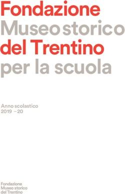 Fondazione Museo storico del Trentino per la scuola - Anno scolastico 2019 20