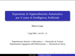 Esperienze di Apprendimento Automatico per il corso di Intelligenza Artificiale