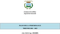 PIANO DELLA PERFORMANCE TRIENNIO 2021 2023 - Comune di Avellino Segreteria Generale