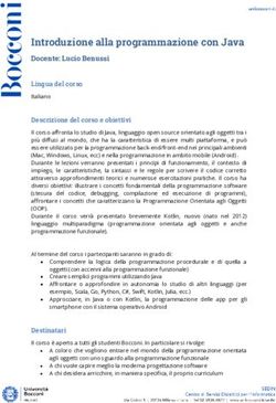 Introduzione alla programmazione con Java - Docente: Lucio Benussi