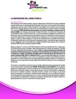 LA MUTAZIONE DEL GENE PCDH19 - Luiss Guido Carli