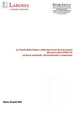 La Tutela della Salute e della Sicurezza dei Lavoratori alla prova del COVID-19: un focus nazionale, internazionale e comparato - Report, 28 ...