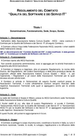 REGOLAMENTO DEL COMITATO "QUALIT&Agrave; DEL SOFTWARE E DEI SERVIZI IT"