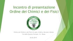 Incontro di presentazione Ordine dei Chimici e dei Fisici - Ordine dei Chimici e dei Fisici di Lazio, Umbria, Abruzzo e Molise Via delle Quattro ...