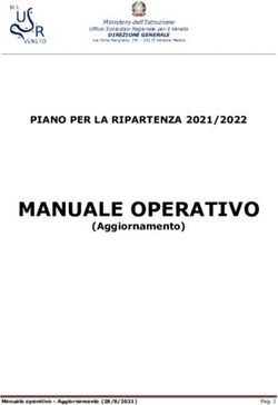 MANUALE OPERATIVO PIANO PER LA RIPARTENZA 2021/2022 - (Aggiornamento) - USR Veneto