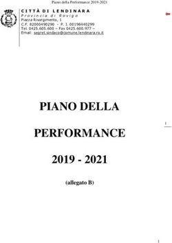 PIANO DELLA PERFORMANCE 2019 - 2021 - Trasparenza