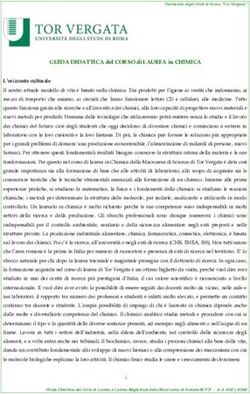 GUIDA DIDATTICA del CORSO di LAUREA in CHIMICA - Macroarea di Scienze MFN