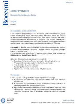 Excel avanzato Docente: Dario Omodeo Zorini Lingua