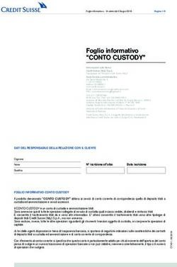 Foglio informativo "CONTO CUSTODY" - Credit Suisse