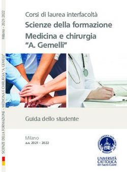 Scienze della formazione Medicina e chirurgia "A. Gemelli" - Corsi di laurea interfacoltà