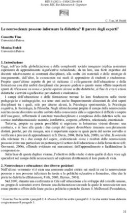 Le neuroscienze possono informare la didattica? Il parere degli esperti1 Concetta Tino