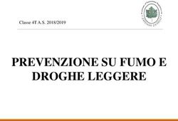 PREVENZIONE SU FUMO E DROGHE LEGGERE - Classe 4T A.S. 2018/2019