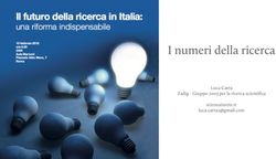 I numeri della ricerca - Luca Carra Zadig - Gruppo 2003 per la ricerca scientifica scienzainrete.it - Scienza in rete