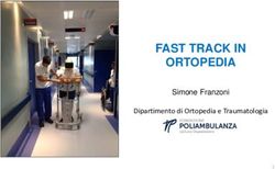 FAST TRACK IN ORTOPEDIA - Simone Franzoni Dipartimento di Ortopedia e Traumatologia - grg-bs.it