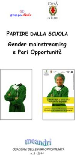 PARTIRE DALLA SCUOLA Gender mainstreaming e Pari Opportunità - gruppo diade