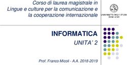 INFORMATICA UNITA' 2 Corso di laurea magistrale in Lingue e culture per la comunicazione e la cooperazione internazionale - Scienze della ...