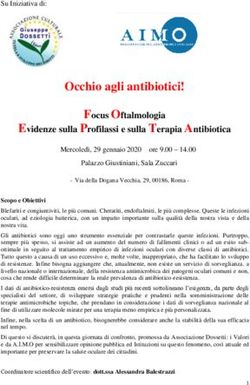 Occhio agli antibiotici! - Focus Oftalmologia Evidenze sulla Profilassi e sulla Terapia Antibiotica - Associazione culturale G. Dossetti