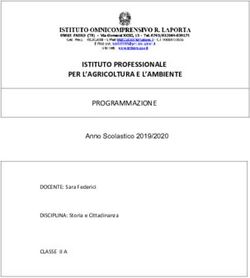 ISTITUTO PROFESSIONALE PER L'AGRICOLTURA E L'AMBIENTE - PROGRAMMAZIONE Anno Scolastico 2019/2020