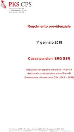 Regolmento previdenziale 1 gennaio 2019 Cassa pensioni SRG SSR - PKS CPS