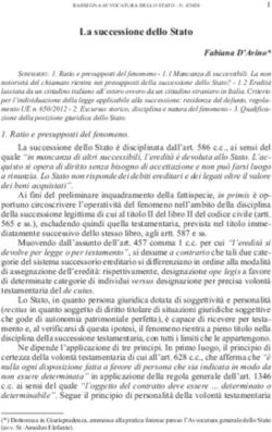 La successione dello Stato - Avvocatura dello Stato