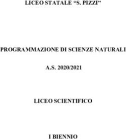LICEO STATALE "S. PIZZI" - PROGRAMMAZIONE DI SCIENZE NATURALI A.S. 2020/2021 LICEO SCIENTIFICO I BIENNIO
