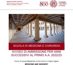 AVVISO DI AMMISSIONE PER ANNI SUCCESSIVI AL PRIMO A.A. 2022/23 - Unipd