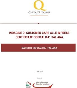INDAGINE DI CUSTOMER CARE ALLE IMPRESE CERTIFICATE OSPITALITA' ITALIANA - MARCHIO OSPITALITA' ITALIANA