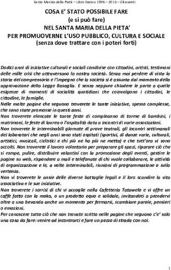 COSA E' STATO POSSIBILE FARE - Ex Lavanderia