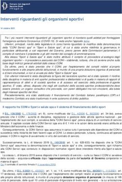 Interventi riguardanti gli organismi sportivi - Camera.it