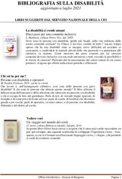 BIBLIOGRAFIA SULLA DISABILITÀ - aggiornato a luglio 2021 - Diocesi di Bergamo