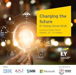 Charging the future EY Energy Forum 2018 Excelsior Palace Hotel Rapallo, 30 - 31 maggio