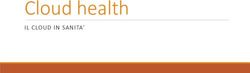 Cloud health IL CLOUD IN SANITA'