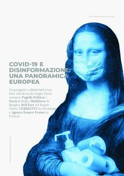 COVID-19 E DISINFORMAZIONE: UNA PANORAMICA EUROPEA